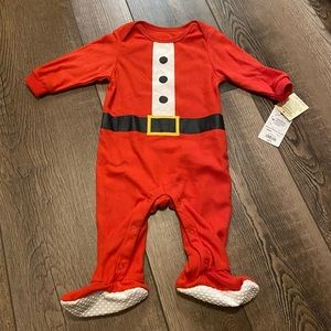 Baby Santa Footies One piece, size 3-6 months